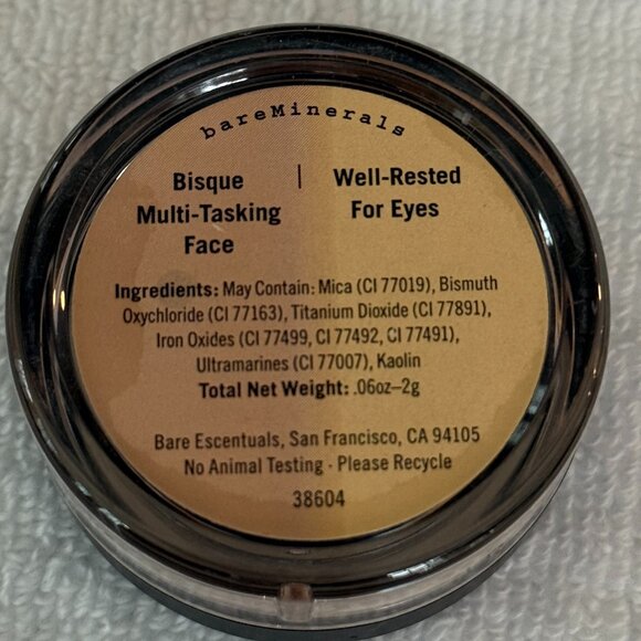 bareMinerals Duo Bisque Multi-Tasking Face / Well-Rested for Eyes .06 oz #38604 - Picture 1 of 5